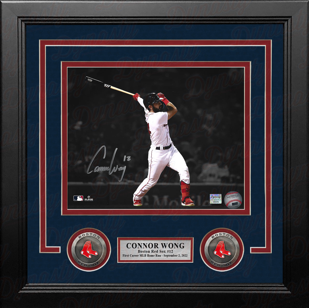 Connor Wong 1st Home Run Boston Red Sox Autographed 8" x 10" Framed Spotlight Baseball Photo