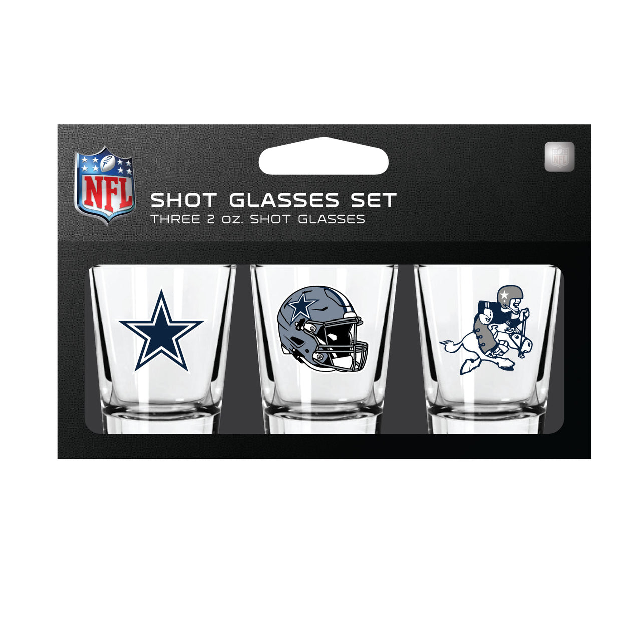 Dallas Cowboys 3-Piece Shot Glass Gift Set
