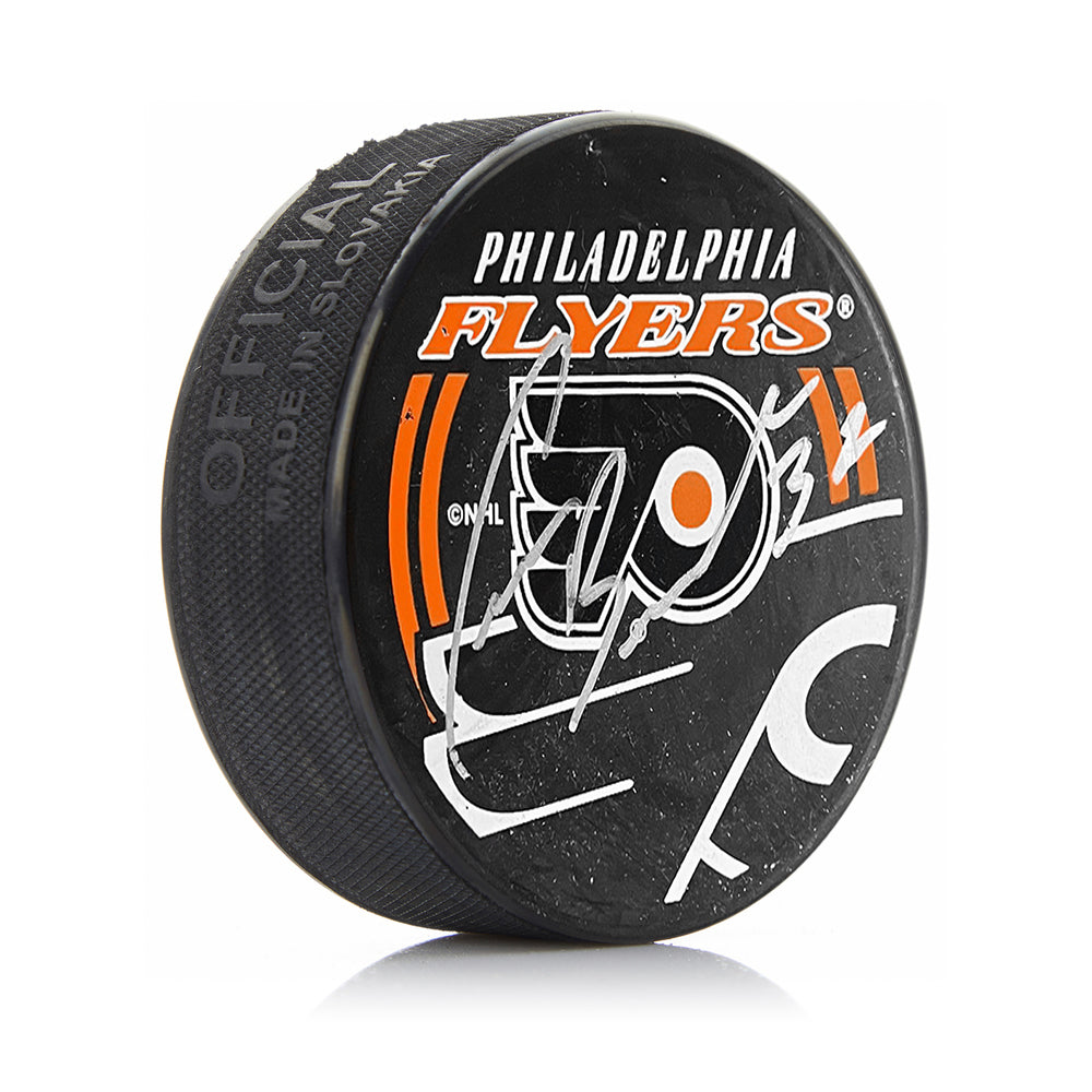 Craig Berube Philadelphia Flyers Autographed Hockey Logo Puck