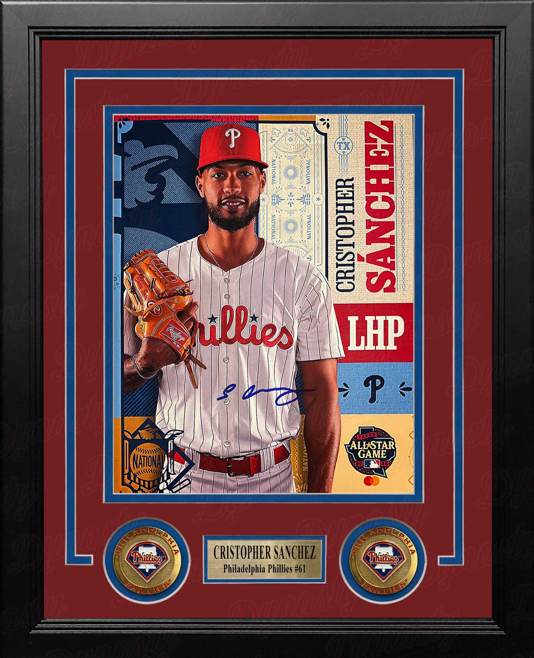 Cristopher Sanchez 2024 All-Star Game Autographed Philadelphia Phillies 8x10 Framed Collage Photo