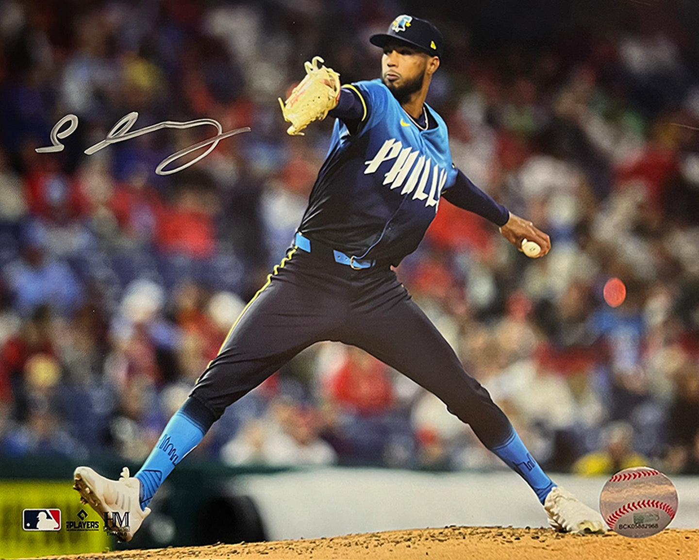 Cristopher Sanchez Autographed Philadelphia Phillies City Connect 8" x 10" Baseball Photo