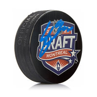 Cutter Gauthier Anaheim Ducks Autographed NHL Hockey 2022 Draft Puck - Dynasty Sports & Framing 