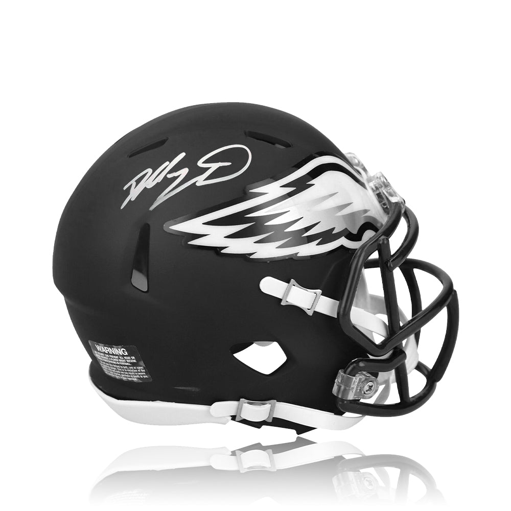 Dallas Goedert Philadelphia Eagles Autographed Alternate Black Speed Mini-Helmet