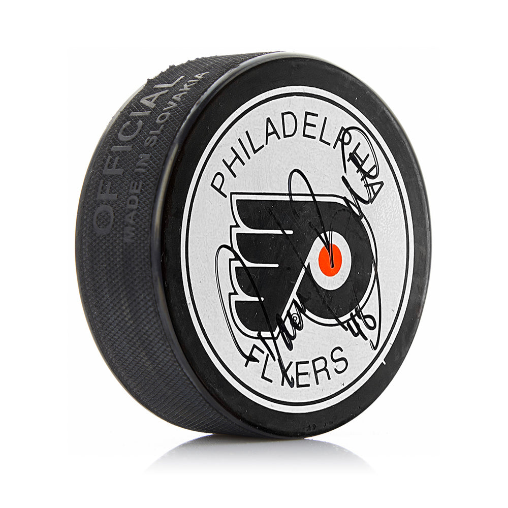 Daniel Briere Philadelphia Flyers Autographed White Hockey Logo Puck