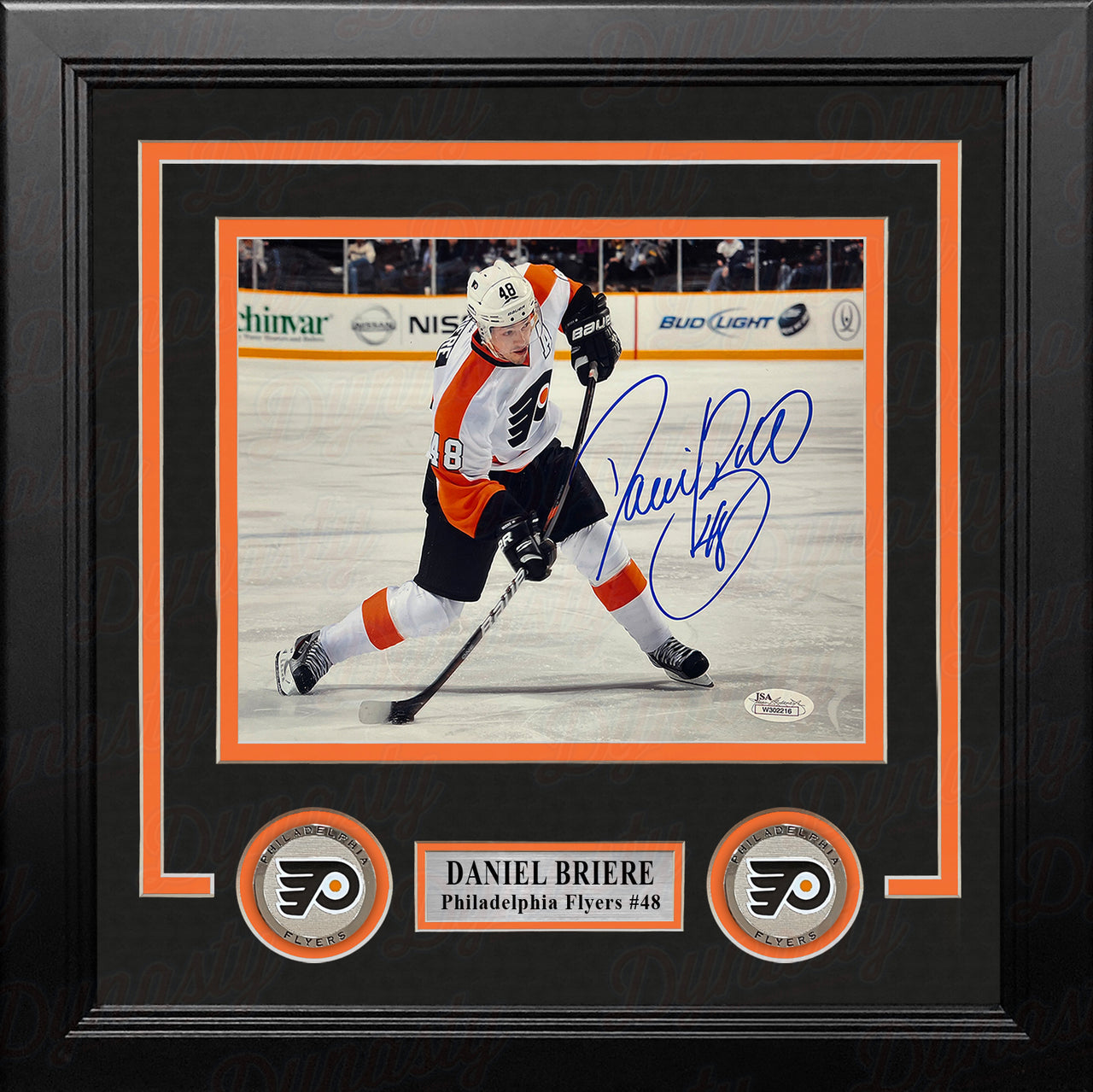 Daniel Briere Slapshot Autographed Philadelphia Flyers 8" x 10" Framed Hockey Photo