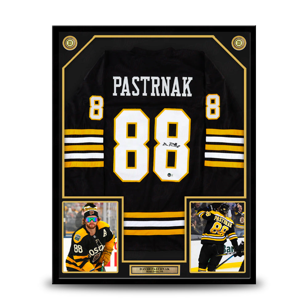 David Pastrnak Boston Bruins Autographed Framed Hockey Jersey