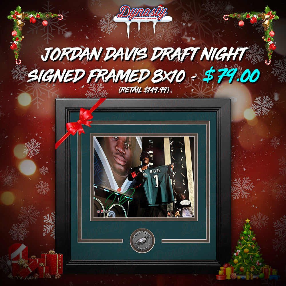 Jordan Davis Draft Night Philadelphia Eagles Autographed Framed 8x10 Photo (Black Friday Doorbuster)