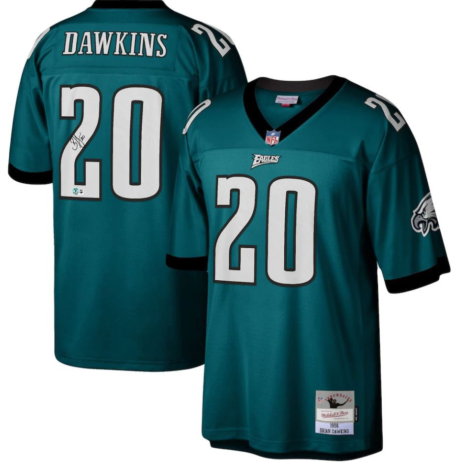 Brian Dawkins Philadelphia Eagles Autographed Green Mitchell & Ness 1996 Legacy Jersey