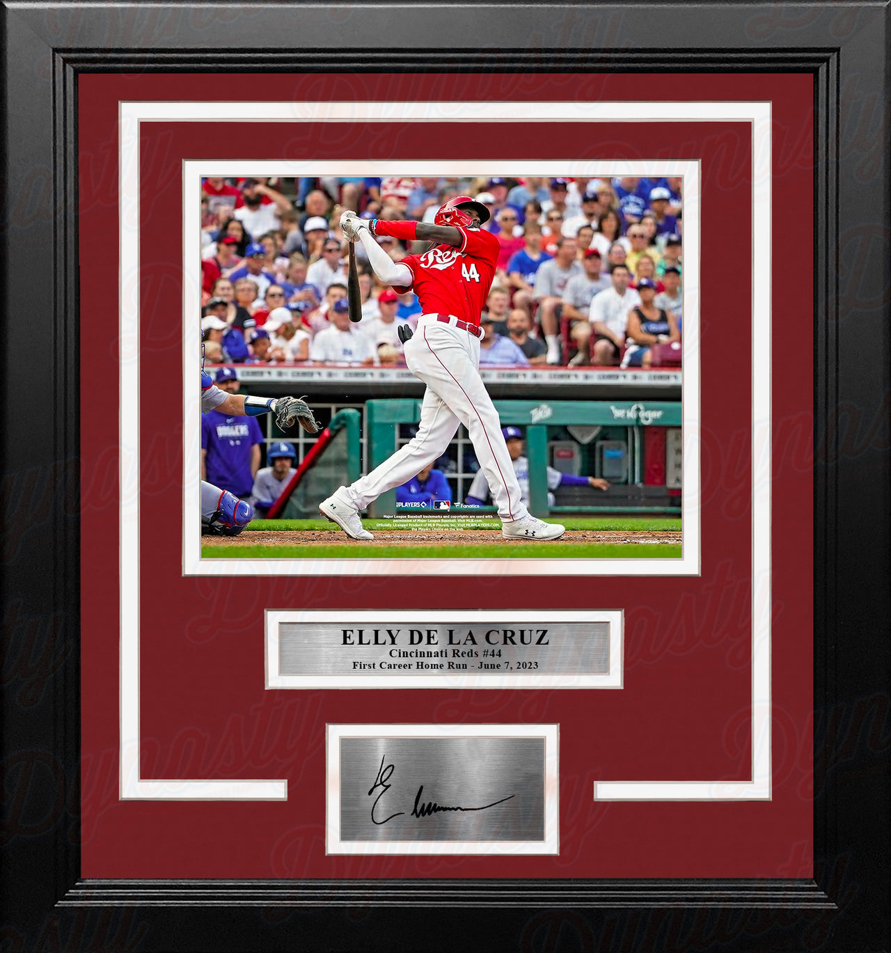 Elly De La Cruz 1st Home Run Cincinnati Reds 8" x 10" Framed Baseball Photo with Engraved Autograph