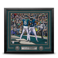 DeVonta Smith & AJ Brown Philadelphia Eagles Autographed 16" x 20" Framed Football Photo