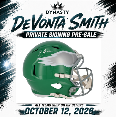 DeVonta Smith Autographed Philadelphia Eagles Kelly Green Full-Size Replica Helmet | Pre-Sale Opportunity