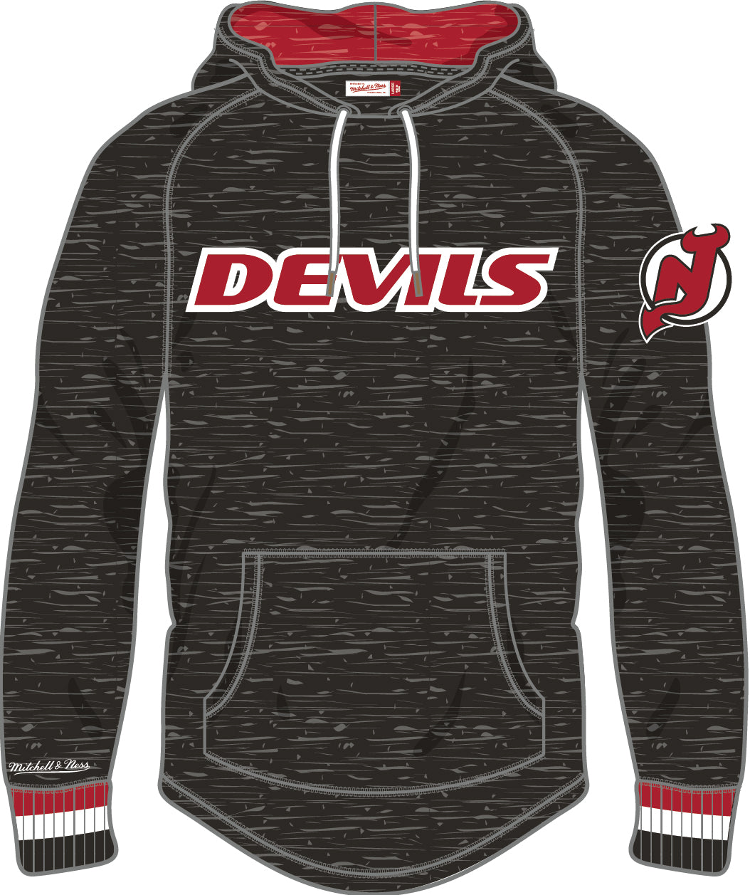 New Jersey Devils Mitchell & Ness Legendary Slub Long-Sleeve Hoodie