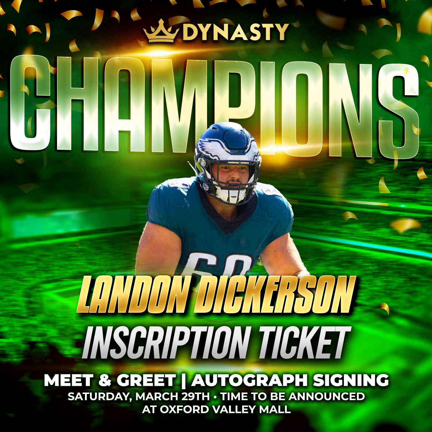 Landon Dickerson Inscription Ticket
