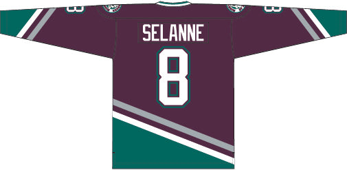 Teemu Selanne Anaheim Mighty Ducks Mitchell & Ness 1996/97 Alternate Captain Patch Blue Line Jersey