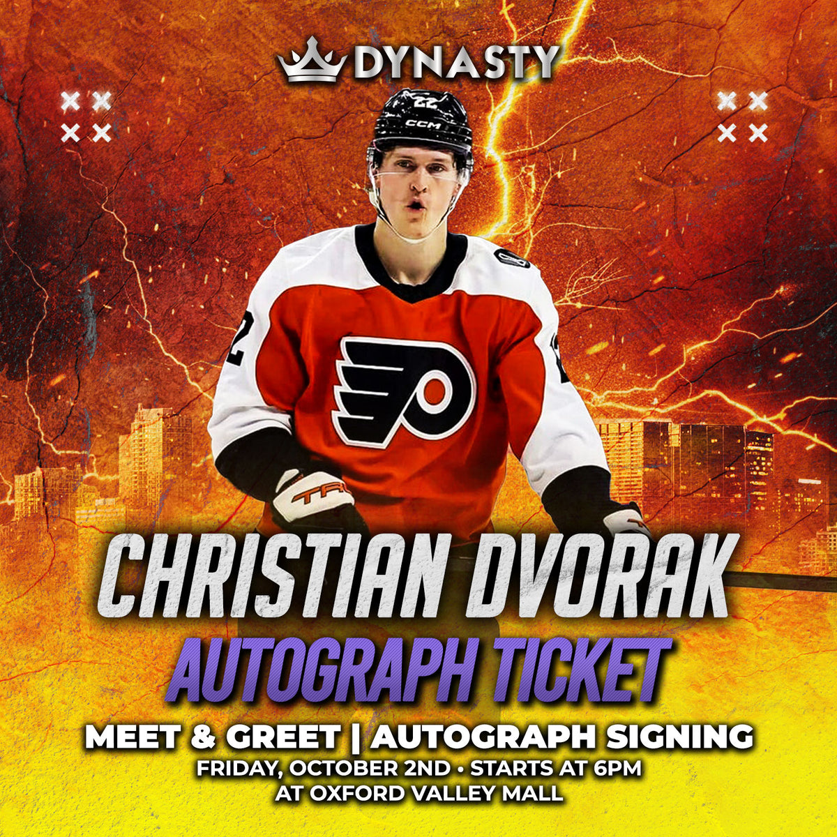 Christian Dvorak Flyers Experience Tickets
