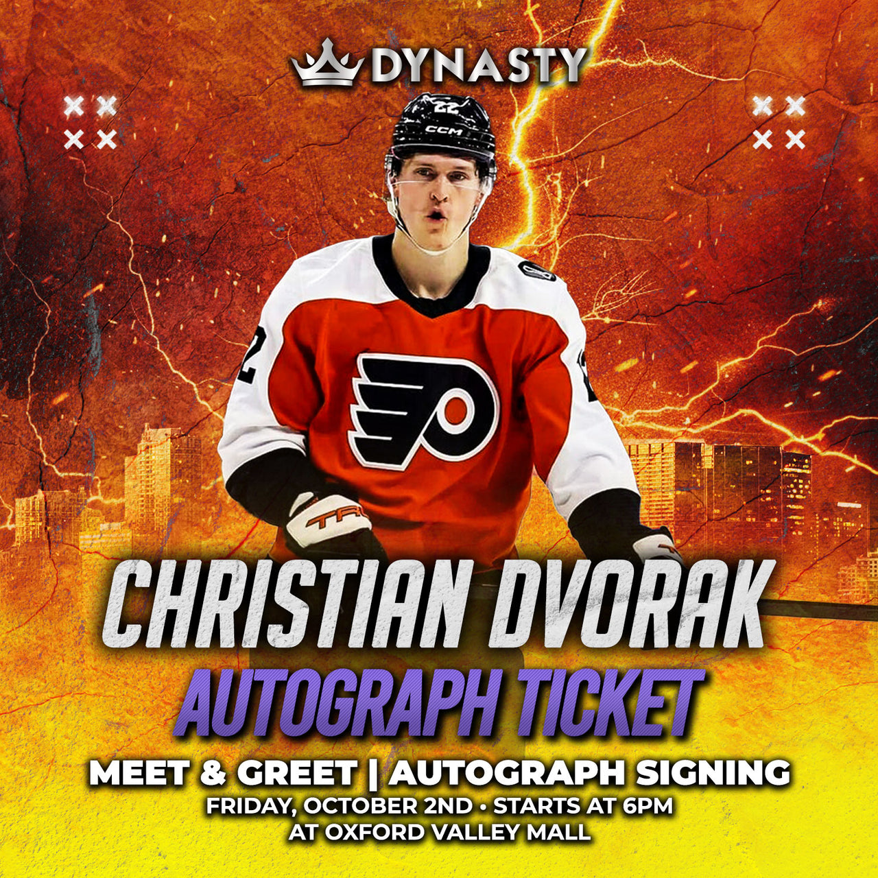 Christian Dvorak Flyers Experience Tickets