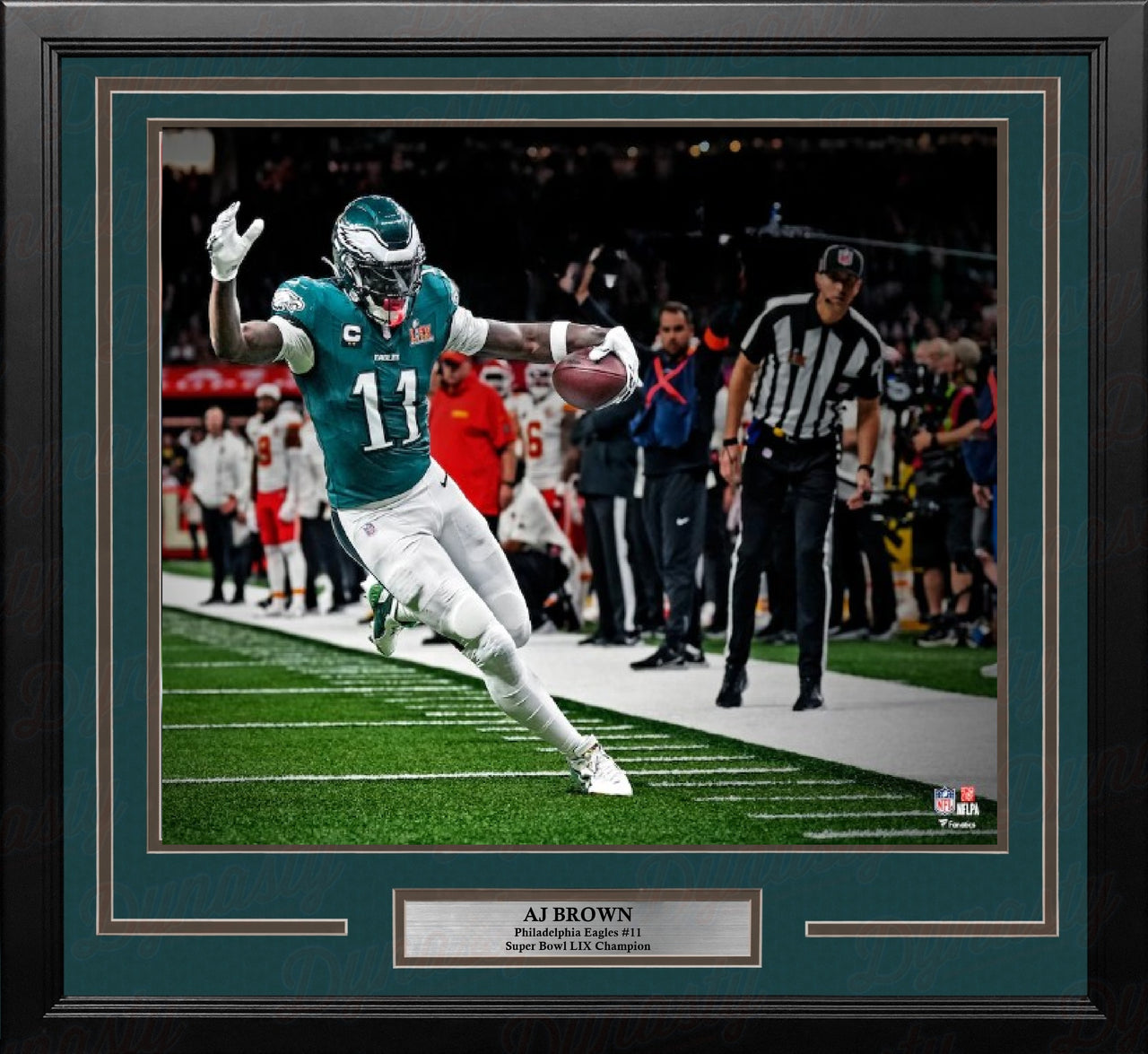 AJ Brown Super Bowl LIX Action Philadelphia Eagles 11" x 14" Framed Football Photo