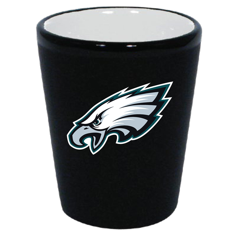 Philadelphia Eagles Matte Black/Inner Color Shot Glass