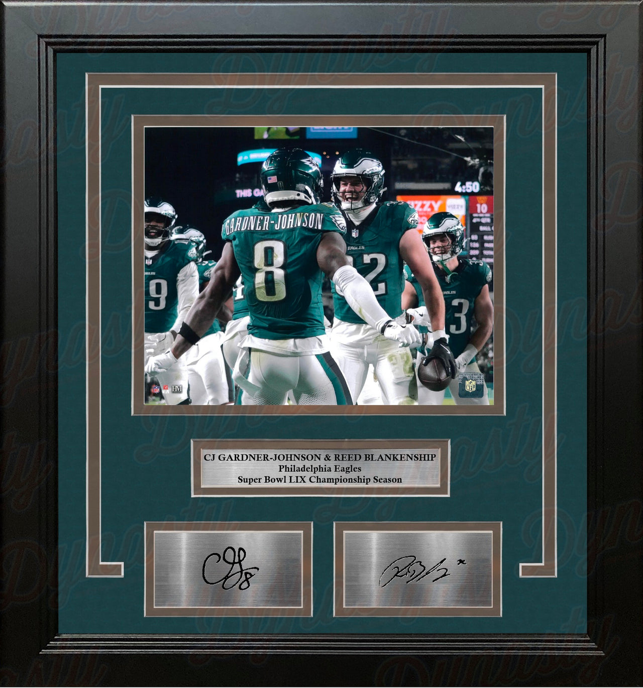 CJ Gardner-Johnson & Reed Blankenship Philadelphia Eagles 8x10 Framed Photo with Engraved Autographs