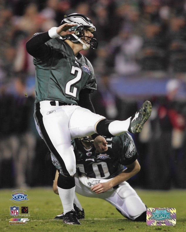 David Akers Super Bowl XXXIX Philadelphia Eagles 8" x 10" Football Photo