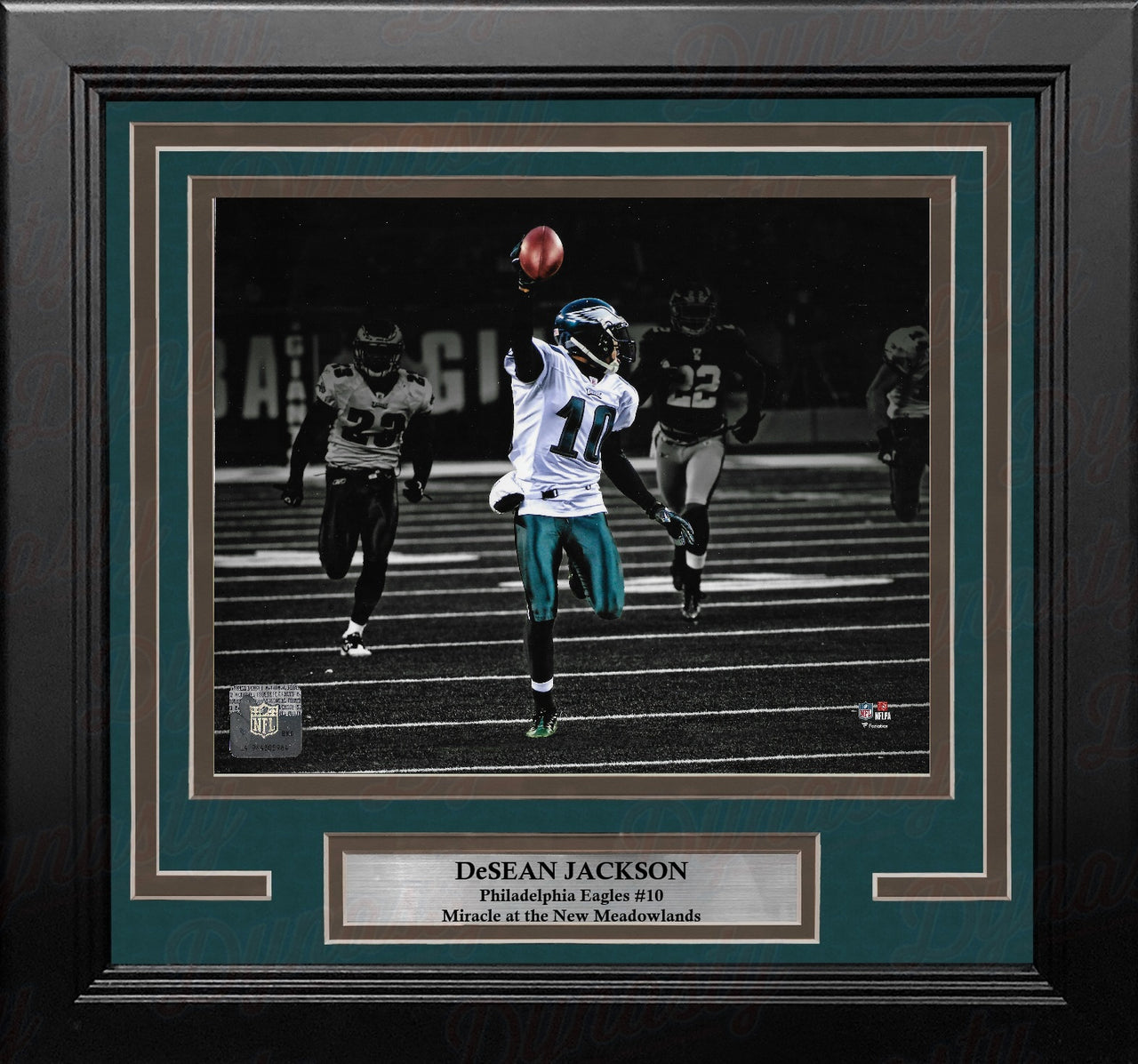 DeSean Jackson Miracle at the New Meadowlands Philadelphia Eagles 8" x 10" Framed Blackout Photo