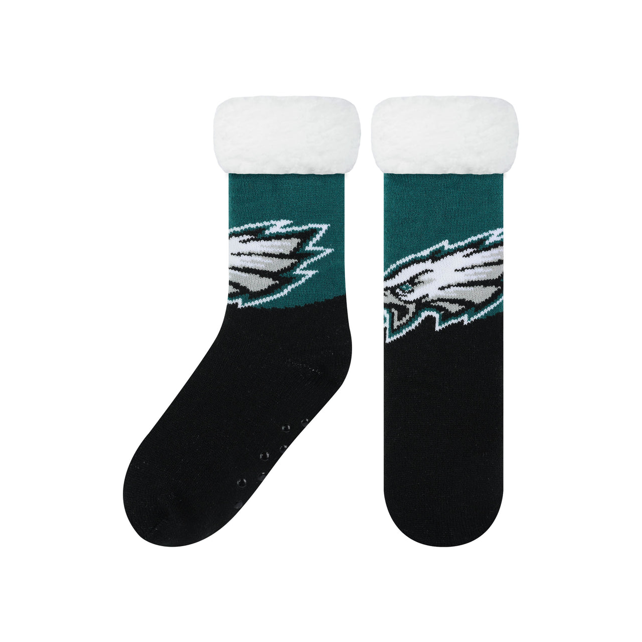 Philadelphia Eagles Colorblock Footy Slipper Socks