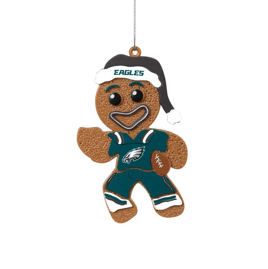Philadelphia Eagles Gingerbread Man in Uniform Ornament
