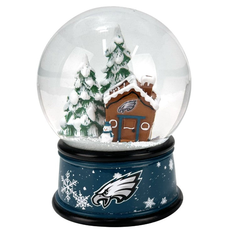 Philadelphia Eagles Gingerbread House Snow Globe
