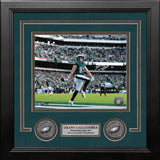 Grant Calcaterra First Touchdown Philadelphia Eagles Autographed 8" x 10" Framed Football Photo - Dynasty Sports & Framing 