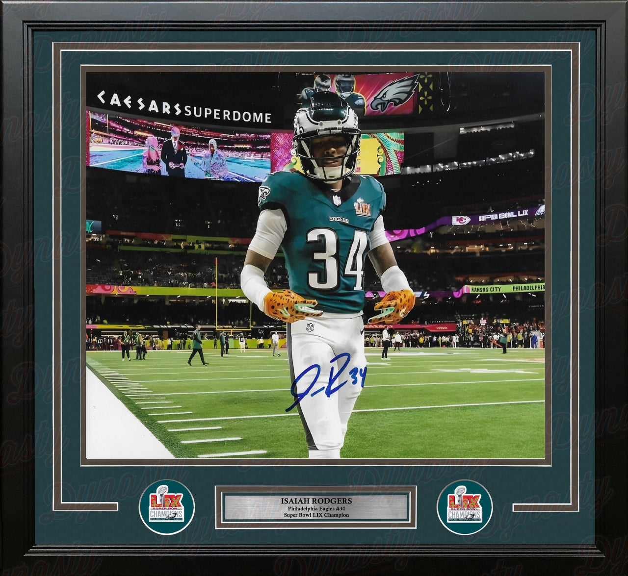 Isaiah Rodgers Super Bowl LIX Philadelphia Eagles Autographed 11" x 14" Framed Football Photo