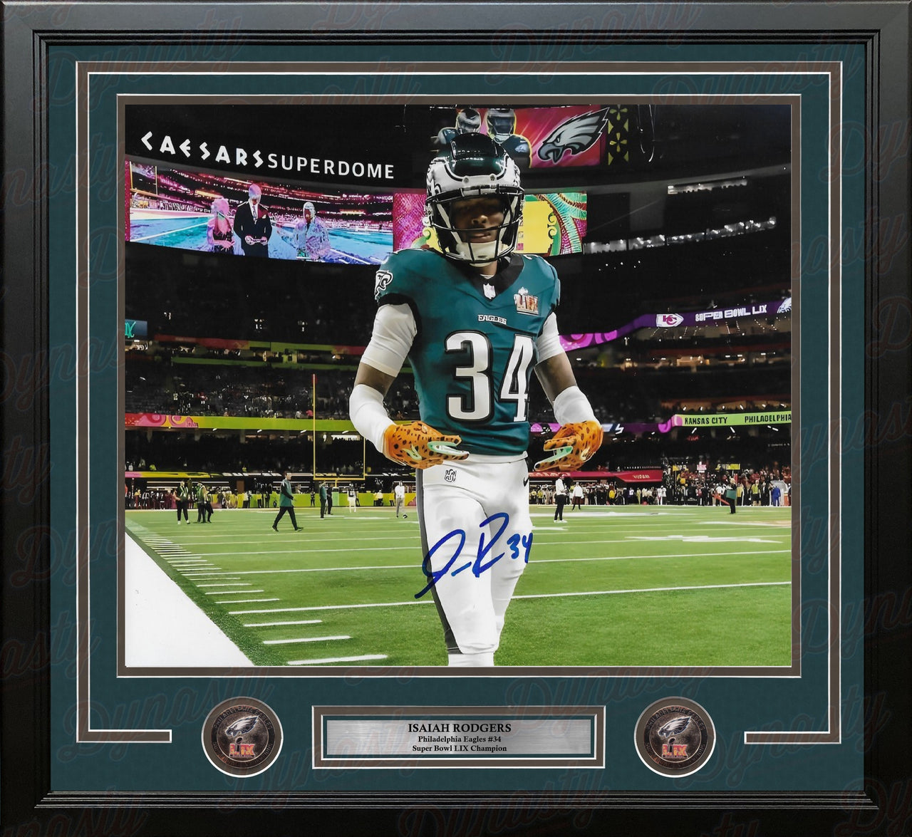Isaiah Rodgers Super Bowl LIX Philadelphia Eagles Autographed 11" x 14" Framed Football Photo