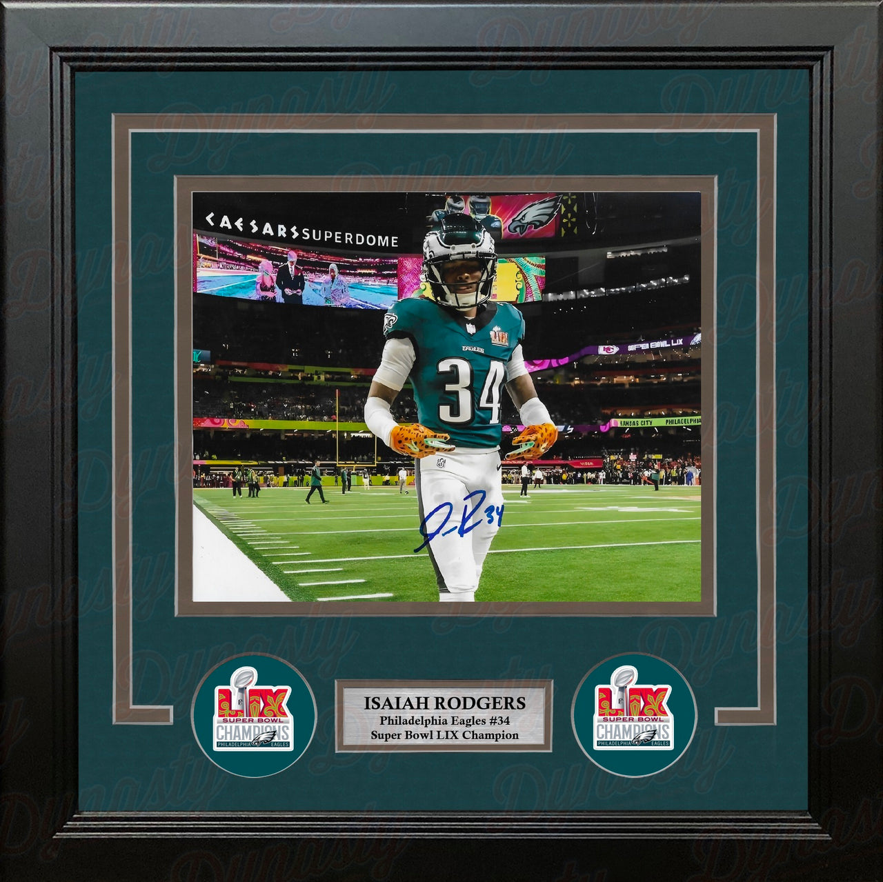 Isaiah Rodgers Super Bowl LIX Philadelphia Eagles Autographed 8" x 10" Framed Football Photo