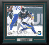 Jalen Carter Snow Bowl Sack Philadelphia Eagles 11" x 14" Framed Football Photo - Dynasty Sports & Framing 