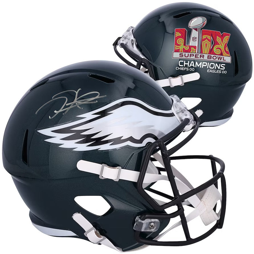 Jalen Hurts Philadelphia Eagles Autographed Super Bowl LIX Champions Football Helmet