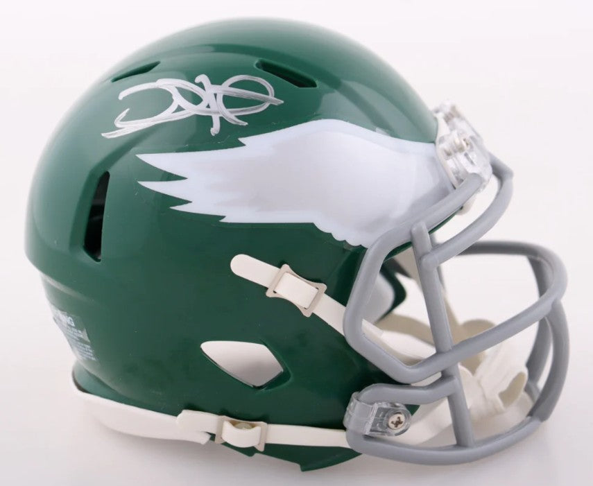 Jalen Hurts Philadelphia Eagles Autographed Throwback Mini-Helmet