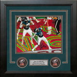 Jalyx Hunt Super Bowl LIX Philadelphia Eagles Autographed 8" x 10" Framed Football Photo - Dynasty Sports & Framing 