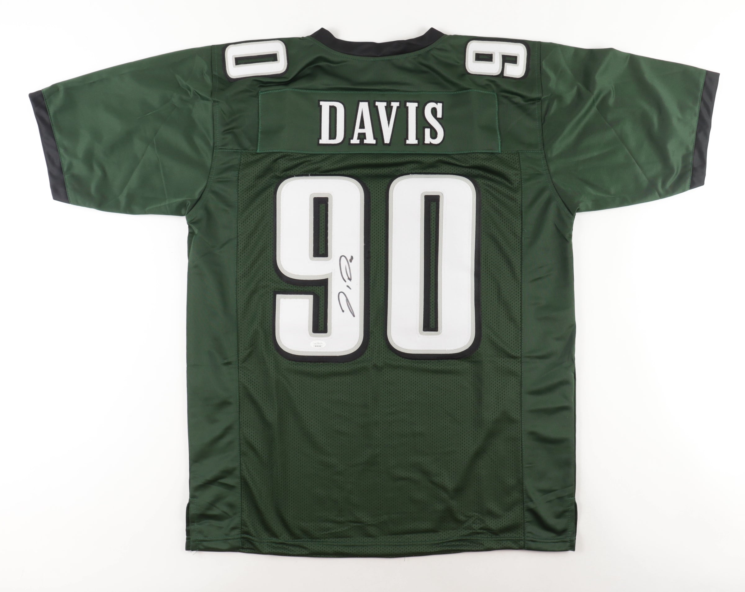 Jordan Davis Philadelphia Eagles Autographed Green Football Jersey