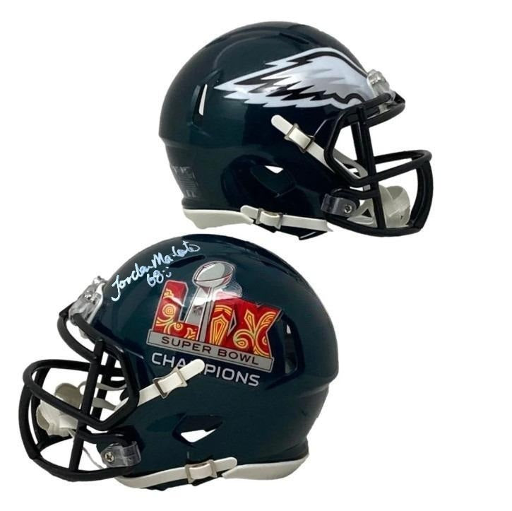 Jordan Mailata Philadelphia Eagles Autographed Super Bowl LIX Champions Football Helmet