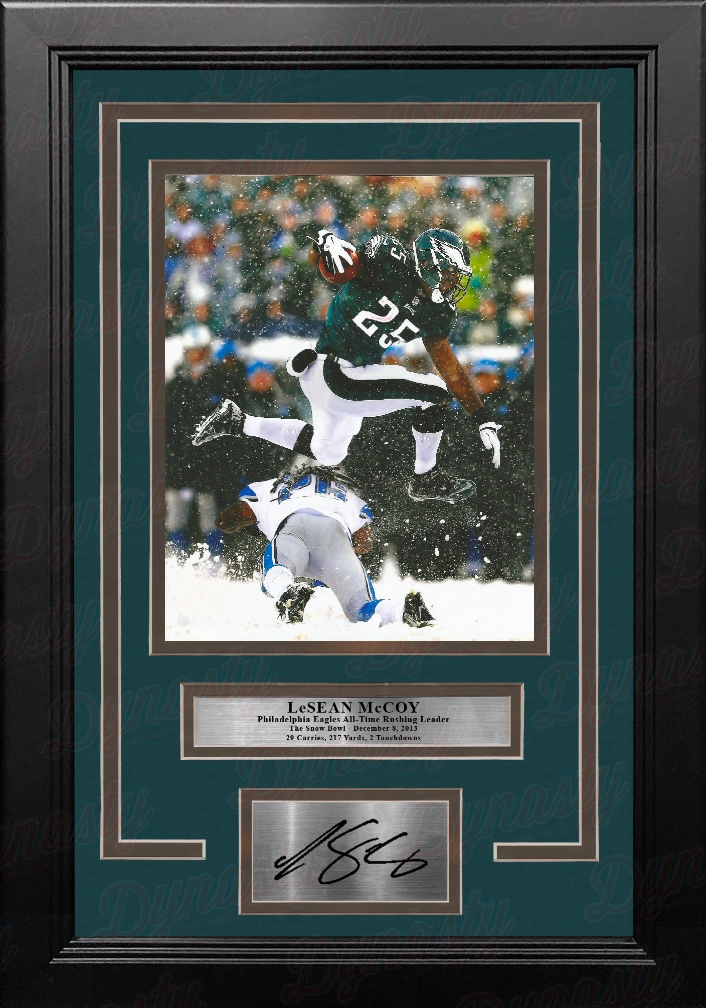 LeSean McCoy Snow Bowl Philadelphia Eagles 8" x 10" Framed Football Photo with Engraved Autograph