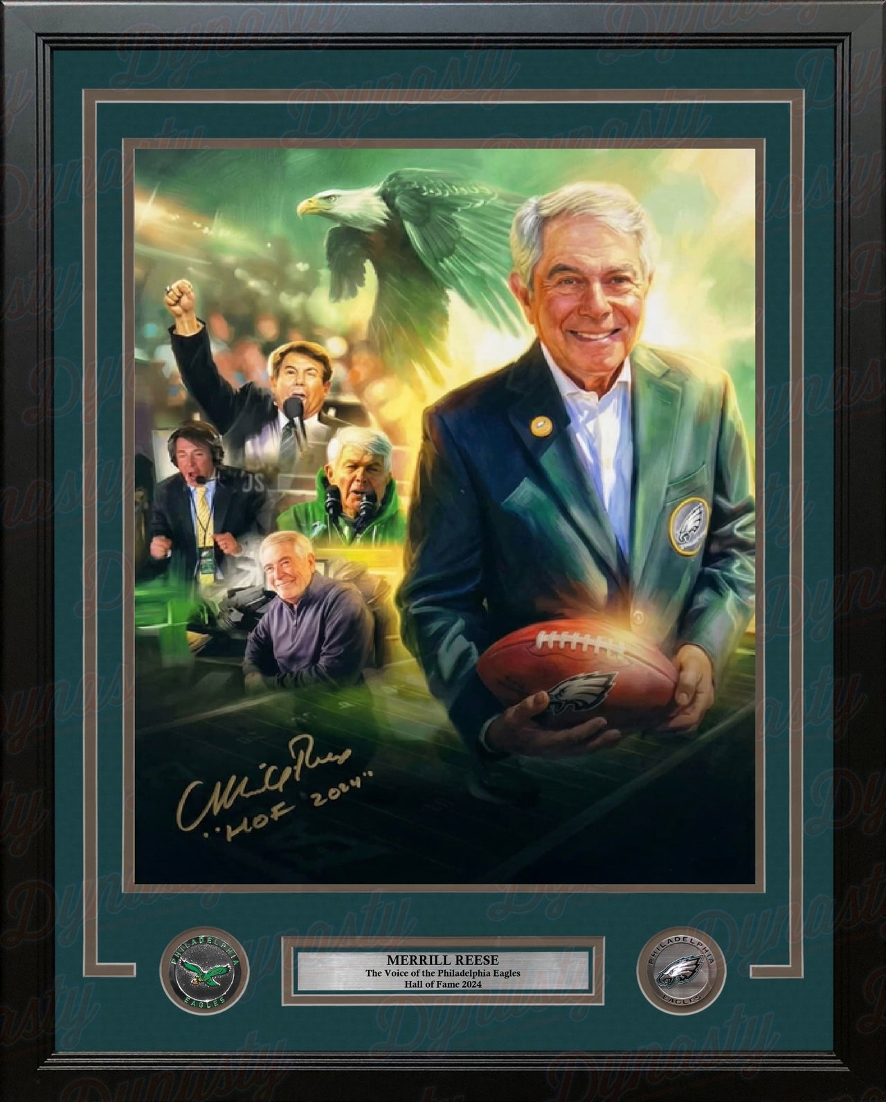 Merrill Reese Voice of Philly Football Limited Edition Autographed 16" x 20" Framed Photo - HOF 2024