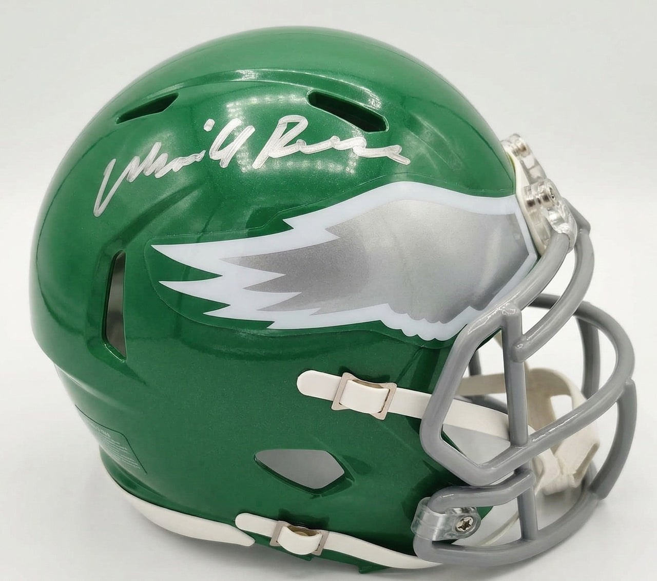 Merrill Reese Philadelphia Eagles Autographed Alternate Kelly Green Mini-Helmet