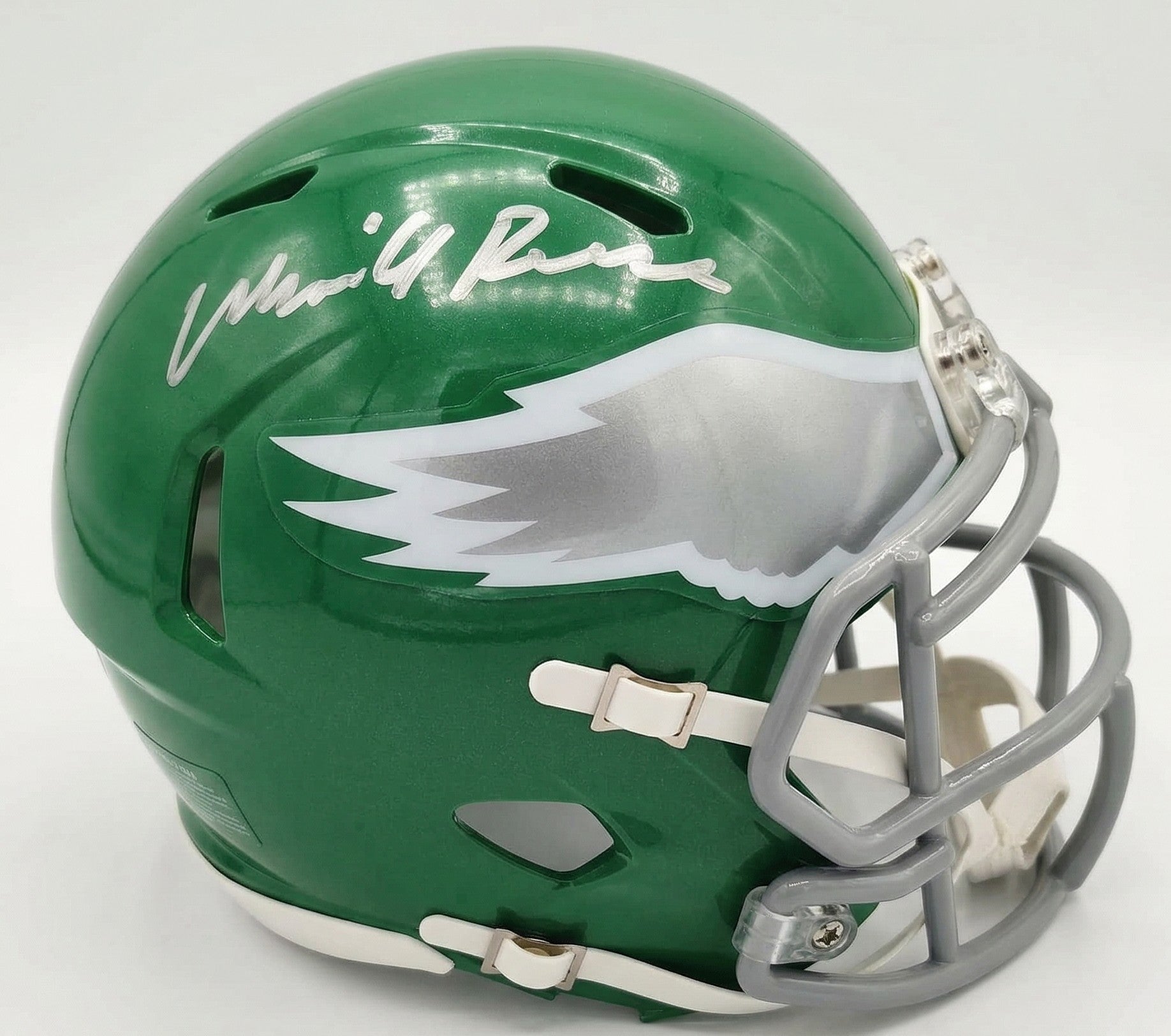 Merrill Reese Philadelphia Eagles Autographed Alternate Kelly Green Mini-Helmet