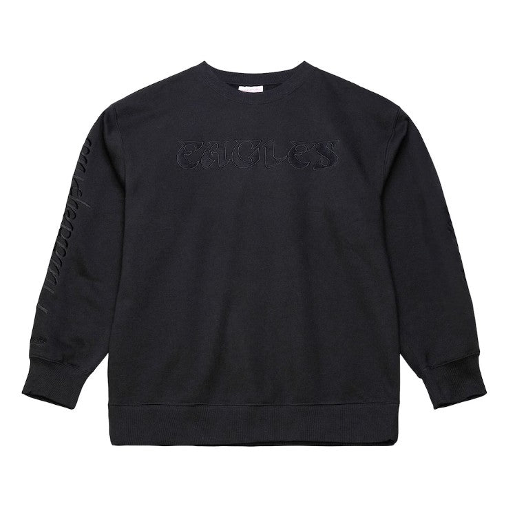 Philadelphia Eagles Mitchell & Ness Black Phantom Fleece Sweatshirt