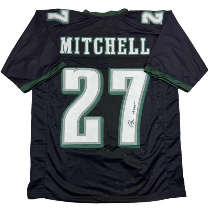 Quinyon Mitchell Philadelphia Eagles Autographed Black Football Jersey