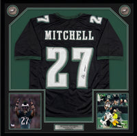 Quinyon Mitchell Philadelphia Eagles Autographed Framed Black Jersey - Dynasty Sports & Framing 