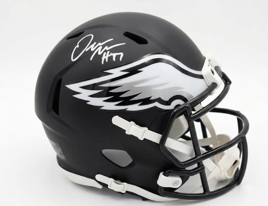 Quinyon Mitchell Philadelphia Eagles Autographed Black Mini-Helmet