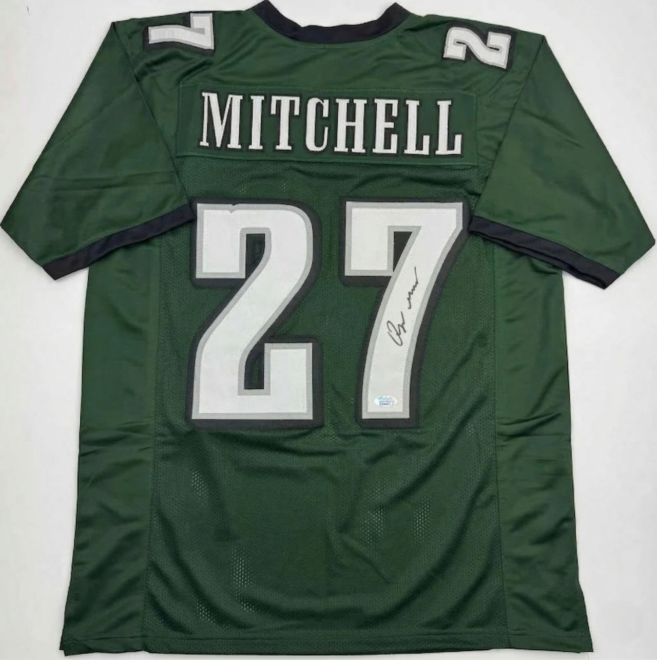 Quinyon Mitchell Philadelphia Eagles Autographed Green Football Jersey