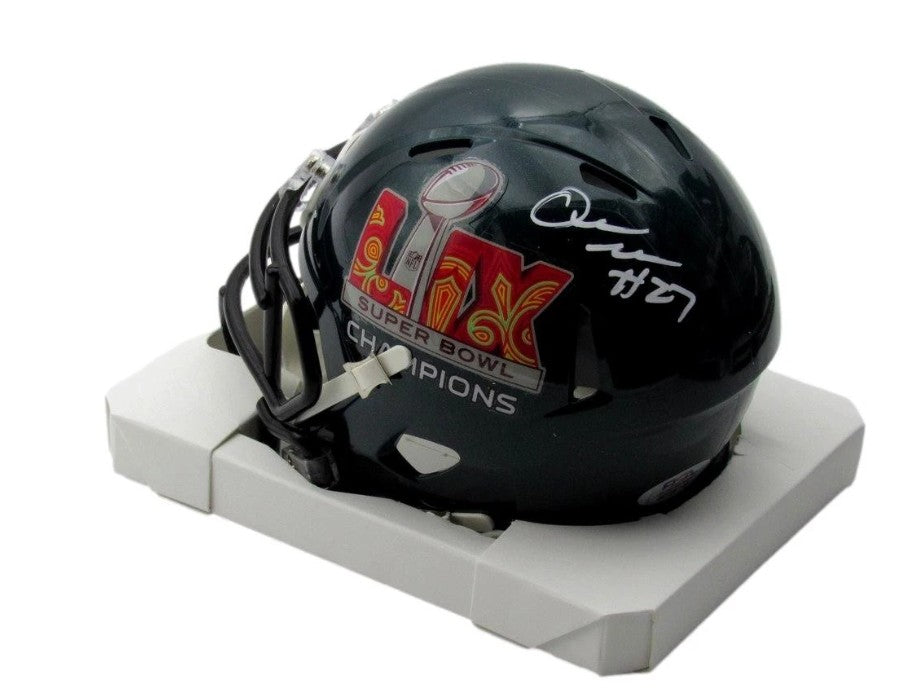 Quinyon Mitchell Philadelphia Eagles Autographed Super Bowl LIX Champions Mini-Helmet