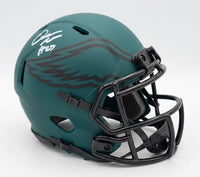 Quinyon Mitchell Philadelphia Eagles Autographed Rave Mini-Helmet - Dynasty Sports & Framing 