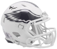 Quinyon Mitchell Philadelphia Eagles Autographed White Salute to Service Mini-Helmet - Dynasty Sports & Framing 